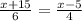 \frac{x+15}{6}=\frac{x-5}{4}