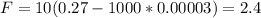 F=10(0.27-1000*0.00003)=2.4