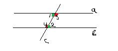 (сделать рисунок c праномероваными углами) указав накрест лежащие угы при прямых а и с и b