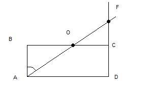 Abcd-прямоугольник.точка o- внутренняя точка отрезка bc, а точка f-точка пересечения прямых aoиdc. в