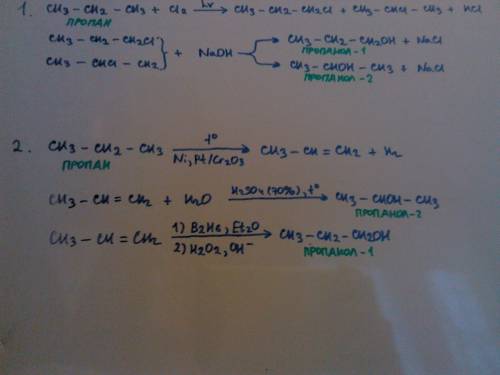 Получите из пропана с минимальным количеством промежуточных стадий следующие вещества бутановая кисл
