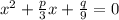 x^2+\frac{p}{3}x+\frac{q}{9}=0