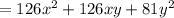 = 126x^2+126xy+81y^2