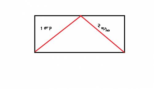 Разделить прямоугольник на 3 треугольника и прямоугольник 2 отрезками. 4 класс