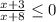 \frac{x+3}{x+8} \leq 0