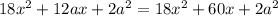 18x^2+12ax+2a^2=18x^2+60x+2a^2