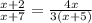 \frac{x+2}{x+7} = \frac{4x}{3(x+5)}