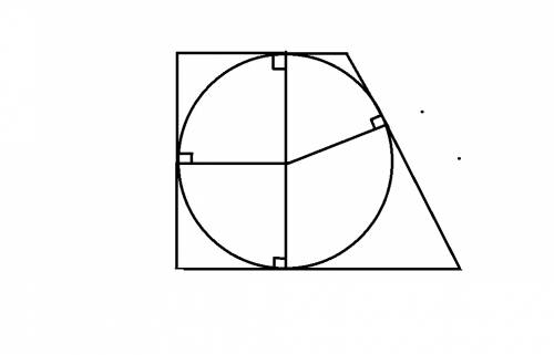 Окружность касается сторон прямоугольной трапеции с острым углом 40 градусов. найдите градусные меры