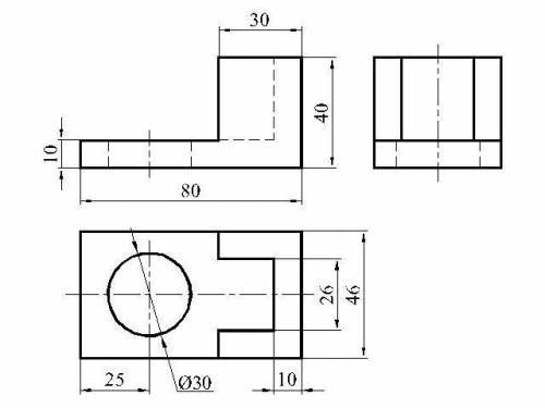По черчению, , нужно построить 3 вида чертежа в плоскости с разных сторон. ​