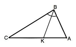 Втреугольнике abc, bk биссектриса .сравните отрезки bc и ck.