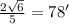 \frac{2 \sqrt{6} }{5}=78'