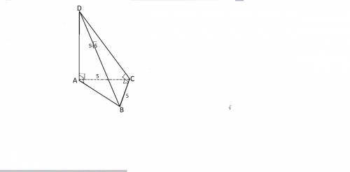 Найти двугранный угол abcd тэтраэдра abcd если углы dab dac acb прямые , ac=5=cb , db =5√5