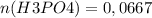 n(H3PO4)=0,0667