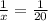 \frac{1}{x} = \frac{1}{20}