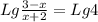 Lg \frac{3-x}{x+2} = Lg 4