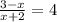 \frac{3-x}{x+2} = 4