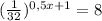 (\frac{1}{32})^{0,5x+1}=8