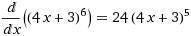 Найти производную ((4x+3)^6)' и (x^2-3)/(x+2)'