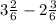 3 \frac{2}{6} - 2 \frac{3}{6}