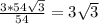 \frac{3*54 \sqrt{3} }{54} =3 \sqrt{3}