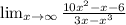 \lim_{x \to \infty} \frac{10x^2-x-6}{3x-x^3}