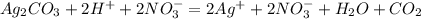 Ag_2CO_3+2H^++2NO_3^-=2Ag^++2NO_3^-+H_2O+CO_2