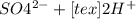 SO4^{2-} + [tex]2H^{+}