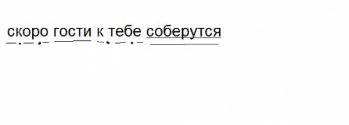 Скоро гости к тебе соберутся. выполнить синтаксический разбор предложения