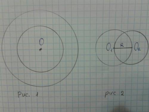 №30 начерти две разные окружности так , чтобы они имели: общий центр ; общий радиус. надо нарисуйте