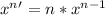 x^n'=n*x^{n-1}\\