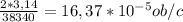 \frac{2*3,14}{38340} =16,37*10 ^{-5} ob/c