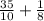 \frac{35}{10} + \frac{1}{8}