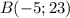 B(-5;23)