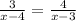 \frac{3}{x-4} = \frac{4}{x-3}