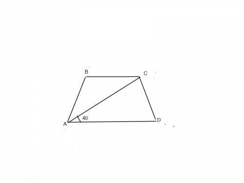 Втрапеции abcd с основаниями bc и ad диагональ ac является биссектрисой угла bcd. найдите величину у