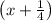 \left(x+\frac14\right)