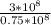 \frac{3*10^8}{0.75*10^8}