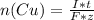 n(Cu) = \frac{I*t}{F*z}