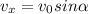 v_{x}=v_0sin \alpha