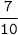 \tt\displaystyle\frac{7}{10}