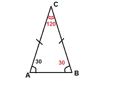 Втреугольнике авс угол а равен 30 градусов ,ас=вс.найти угол с.