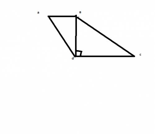 Втрапеции меньшая диагональ перпендикулярна основаниям ,суммы острых углов равна 90, найдите боковые