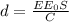 d= \frac{EE_0S}{C}