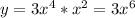 y=3x^{4}*x^{2}=3x^{6}