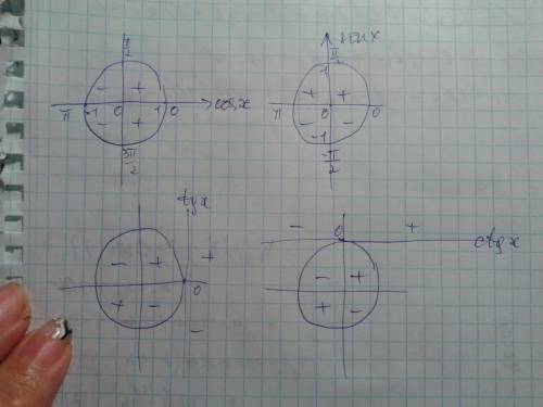 Оси синуса косинуса тангенса и котангенса