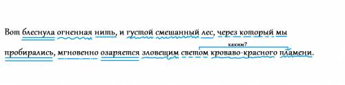 Вот блеснула огненная нить, и густой смешанный лес, через который мы пробирались, мгновенно озаряетс