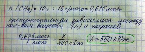 Если уравнение реакции сгорания метана: ch4+2o2=co2+2h2o+880кдж сколько выделяется тепла при сгорани