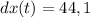 dx(t) = 44,1