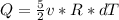 Q= \frac{5}{2} v*R*dT