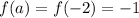 f(a)=f(-2)=-1